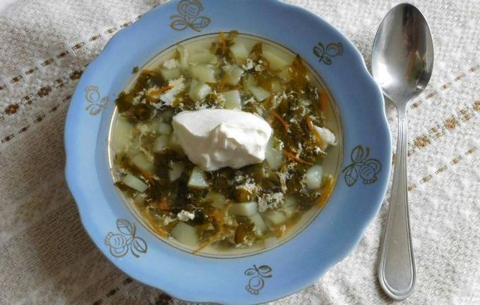 Sorrel soup without meat