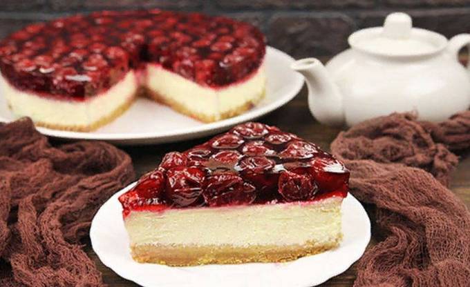 Cheesecake au mascarpone et aux cerises