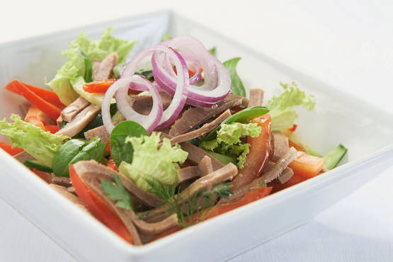 Salade de langue et poivrons