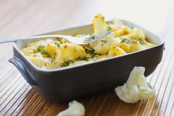 Cauliflower casserole with cheese