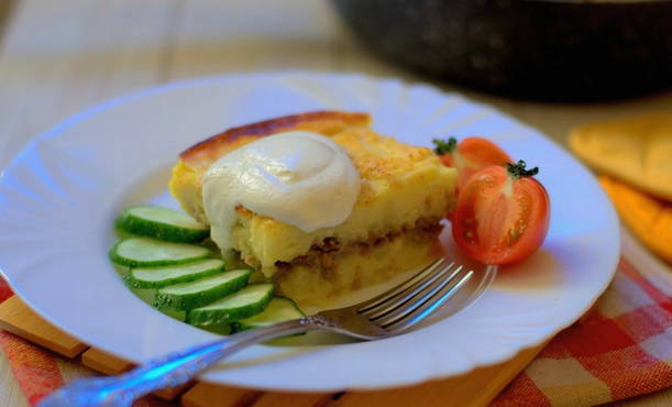 Cocotte de pommes de terre à la viande hachée, comme au jardin