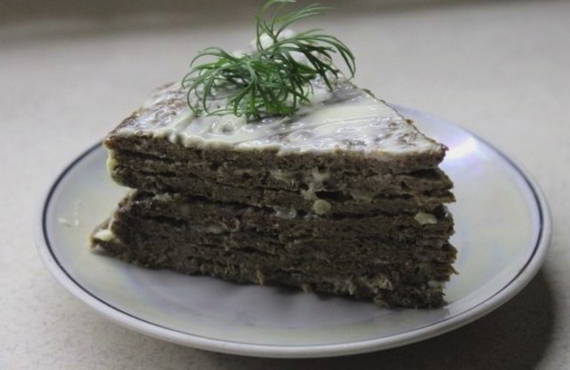 Gâteau de foie de boeuf à l'ail