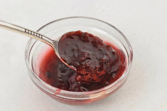 Plum jam transparent