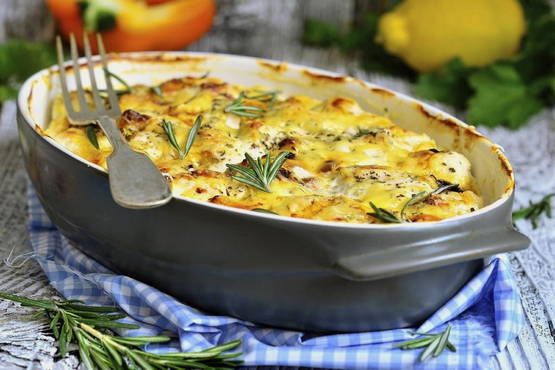 Casserole de pommes de terre aux champignons et fromage