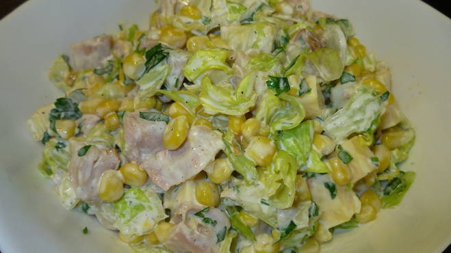 Smoked chicken and corn salad