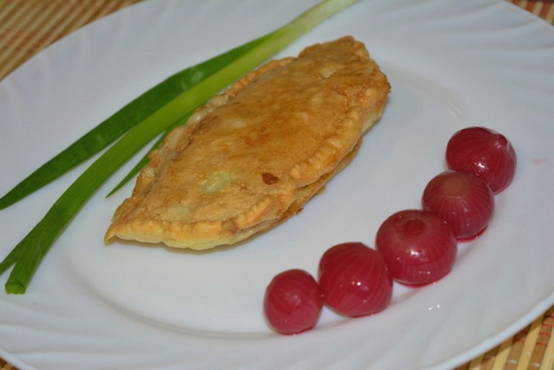 Pink salmon fried in batter