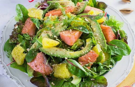 Salade de saumon à l'avocat