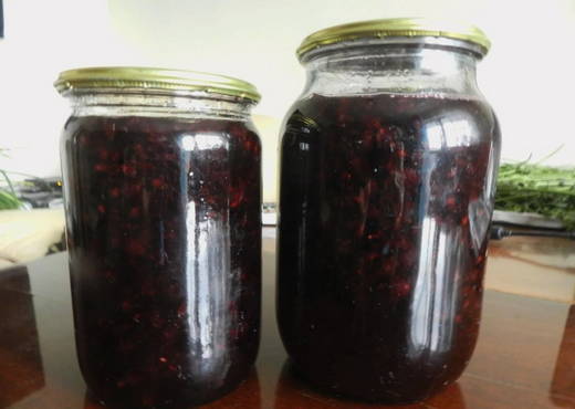 Rhubarb and currant jam