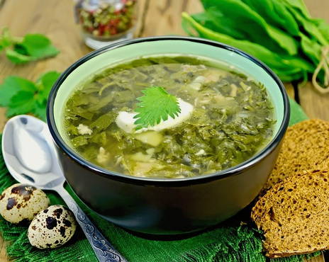 Sorrel cabbage soup without meat