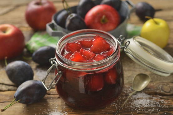 Plum and apple jam