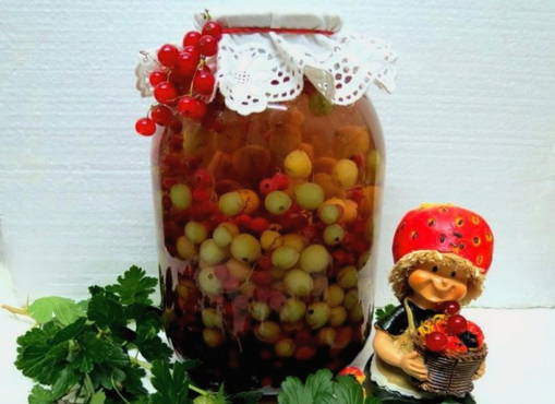 Gooseberry and currant compote