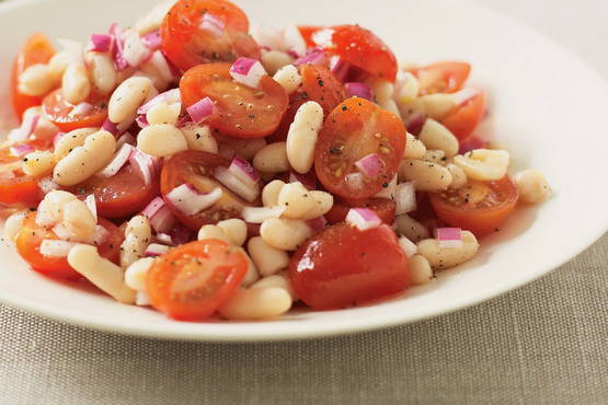 Salade de haricots blancs et tomates