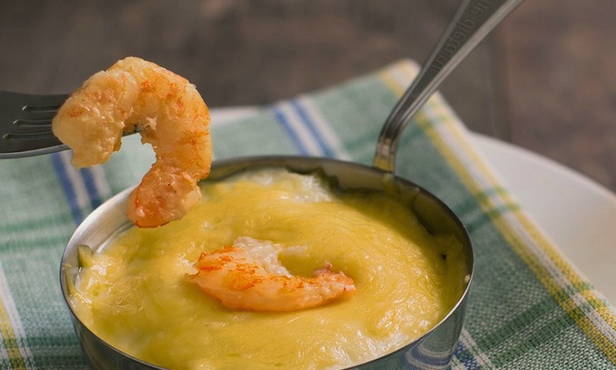 Julienne with shrimps and mushrooms