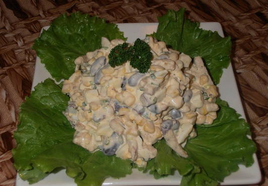 Salade de haricots et œufs