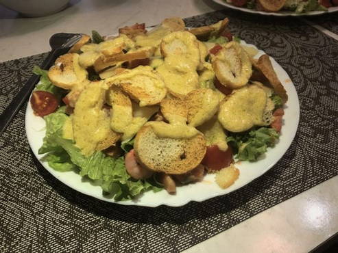 Shrimp and red fish salad