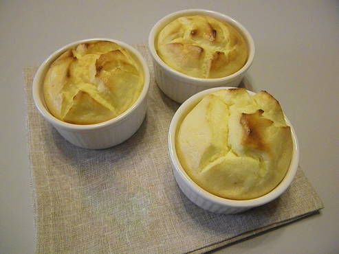 Curd casserole in tins