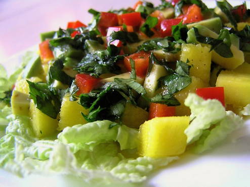 Salade d'avocat et de mangue