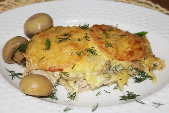 Côtelettes de poulet aux champignons