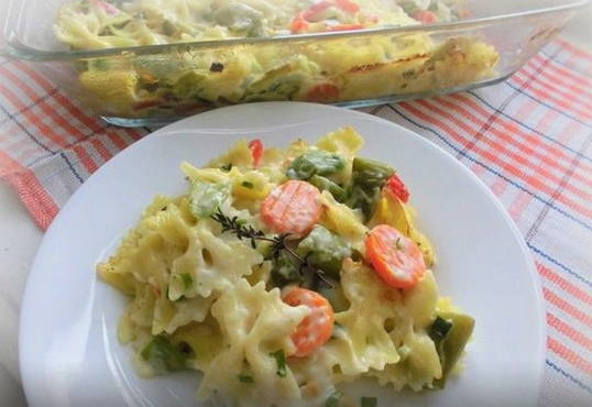 Casserole de pâtes aux légumes