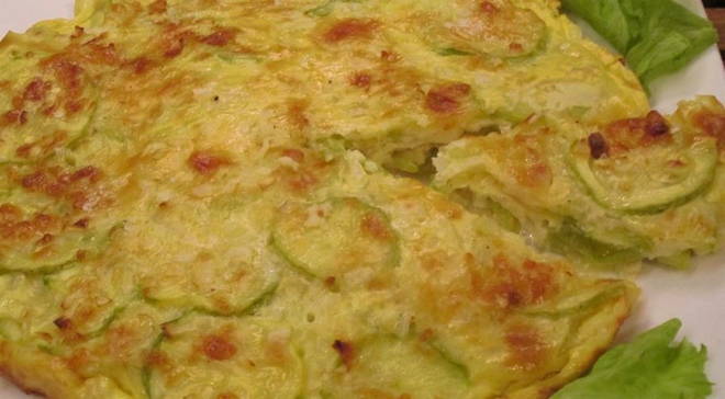 Zucchini pie in the oven