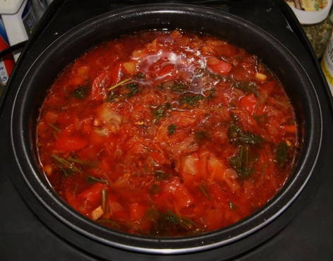 Solyanka in a pressure cooker