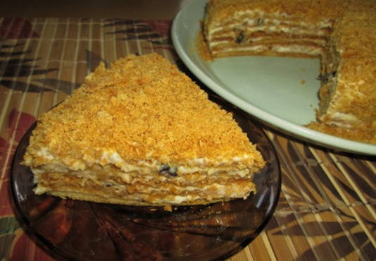 Honey cake without eggs