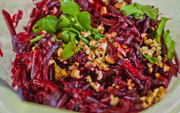 Beet leaf salad