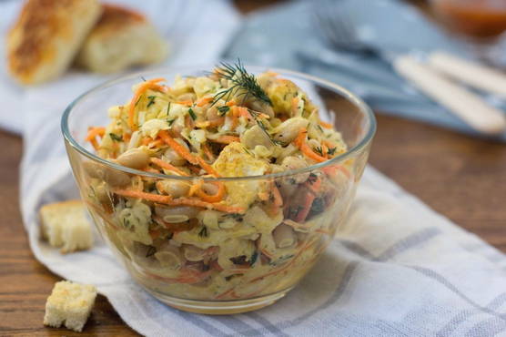 Salade coréenne de haricots et de carottes