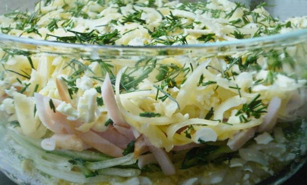 Ham and cheese salad