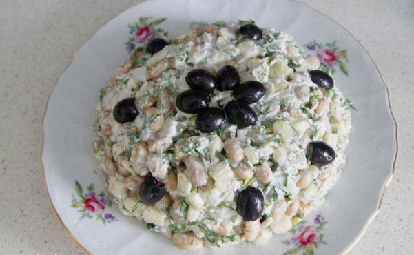 Salade de haricots blancs et poulet