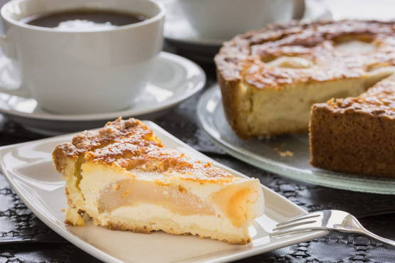 Casserole de caillé à la poire