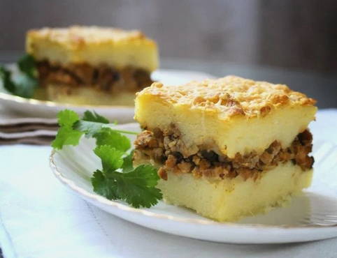 Casserole de pommes de terre à la viande hachée sans fromage