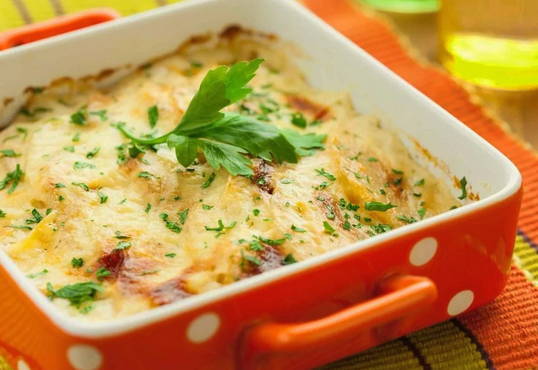 Casserole de pommes de terre aux légumes