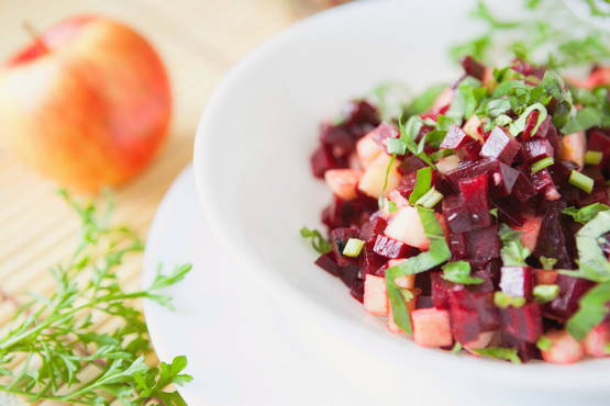 Salade de betteraves et pommes