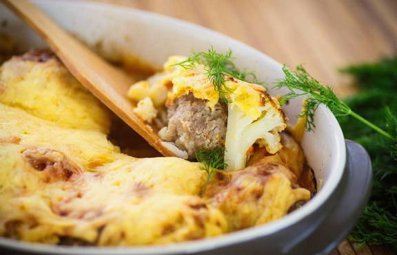 Casserole de chou-fleur à la viande hachée