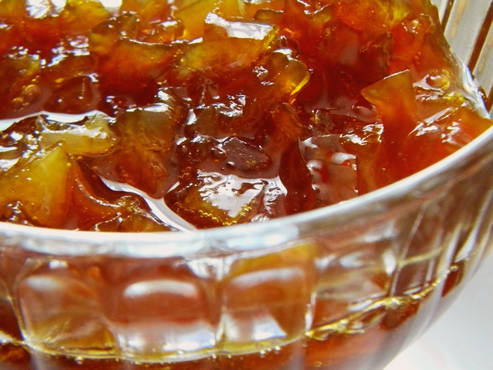 Confiture de pommes avec zeste