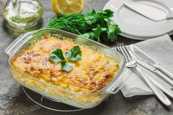 Potato casserole with fish