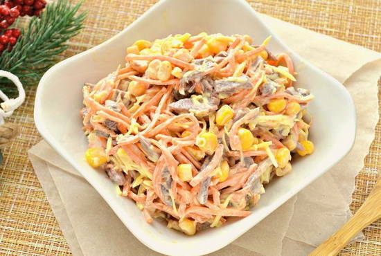 Beef and corn salad