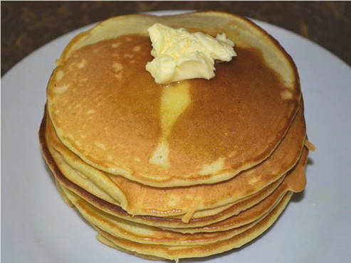 Pancakes with sour cream