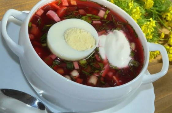 Cold borscht like in the dining room