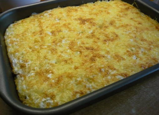 Potato casserole with stew