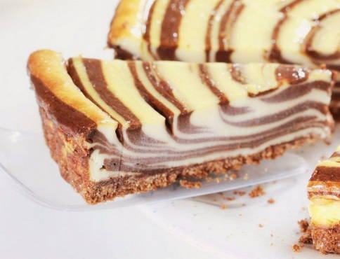 Zebra cheesecake