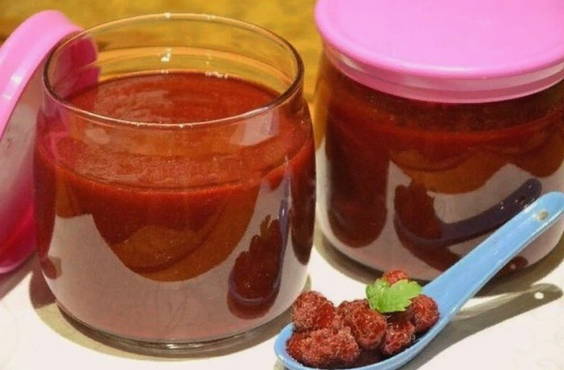 Raspberry jam without cooking