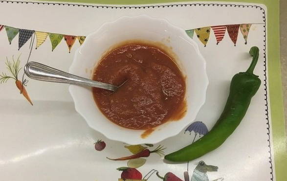 Homemade tomato and apple ketchup for the winter