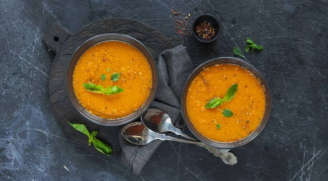 Gazpacho in a blender