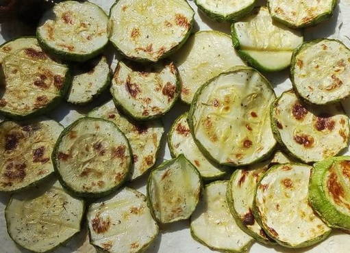 Zucchini on a wire rack