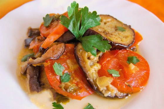 Sauté d'aubergines sans vinaigre