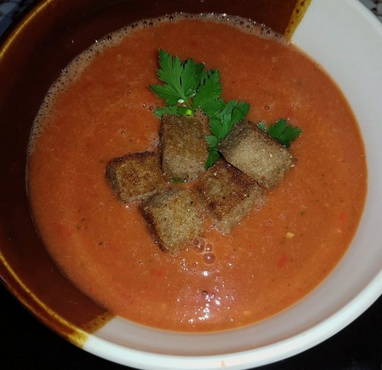 Gazpacho with bread