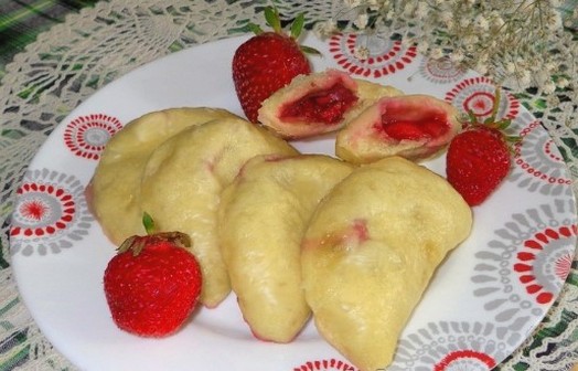 Boulettes de fraises au lait