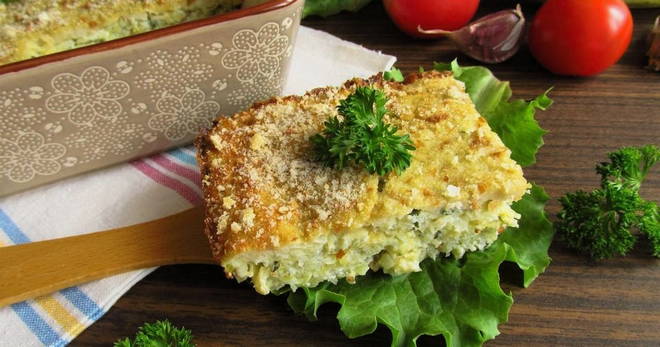 Recette diététique de casserole de courgettes en PP